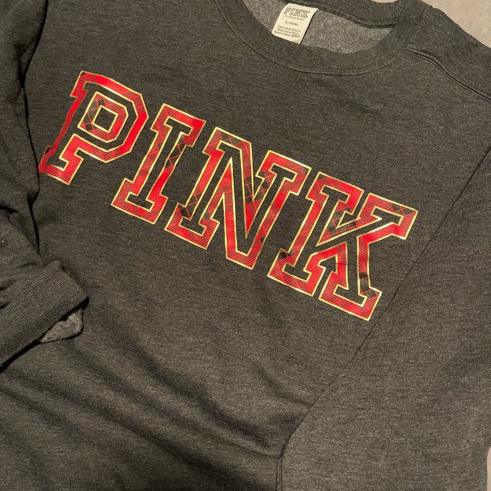 Victoria Secret PINK sweater Size: medium color: gray - Picture 2 of 3